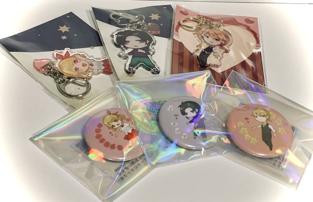 【UTAU】心音3兄妹各種缶バッジ+アクキーセット
