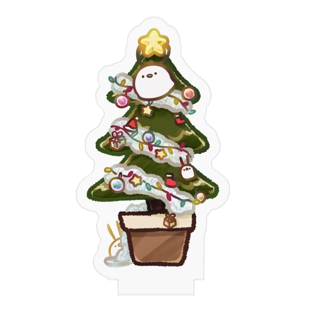 【12/25まで】ちゅんこ豆(クリスマスツリー) アクリルフィギュア