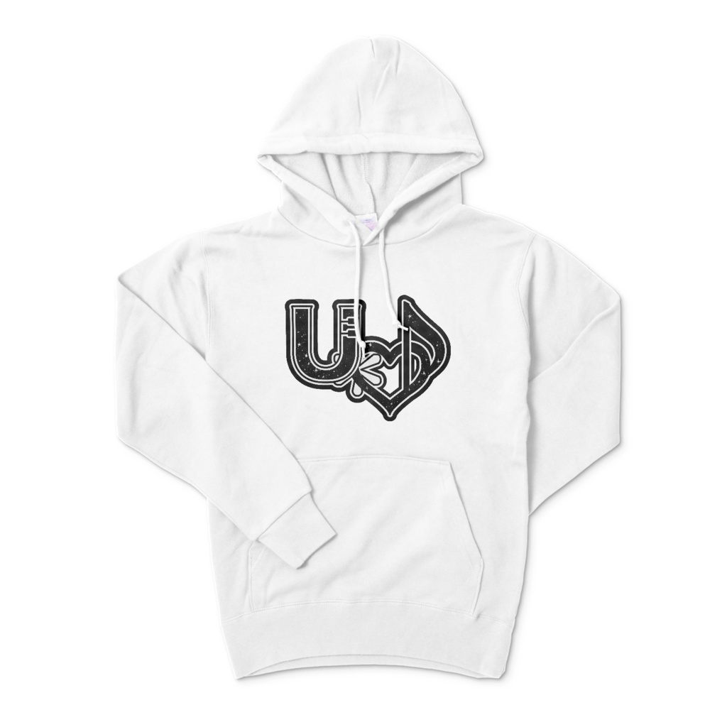 ウタウココロネ　パーカー（モノクロロゴ）