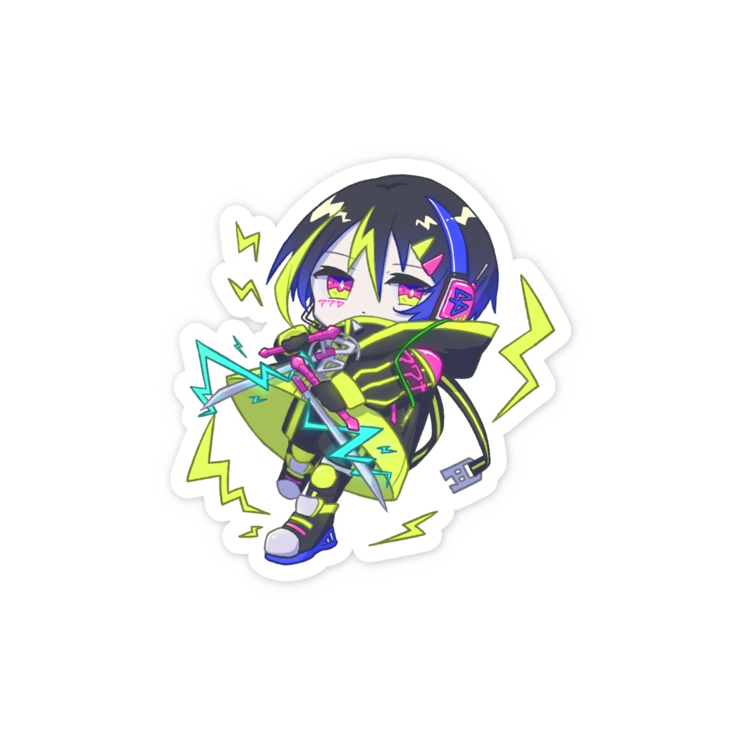 識別コード77-4_NANASHI スマホステッカー