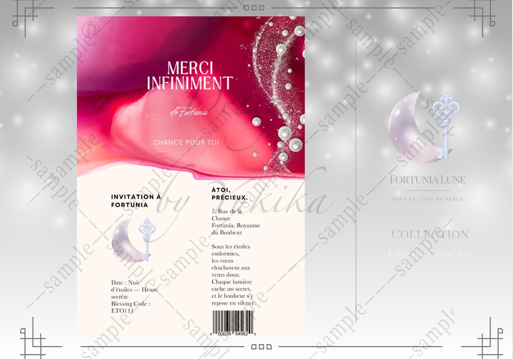 Fortunia Collection merci card 素材デザイン