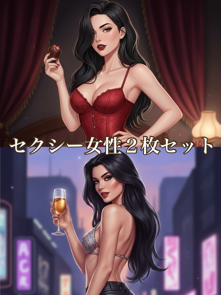 セクシー女性画像２枚セット