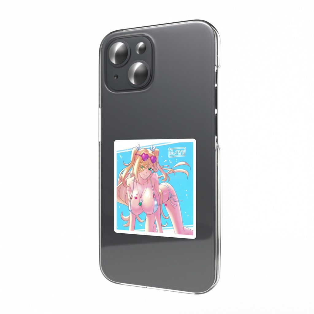 水着ギャルにゃる♀ スマホステッカー