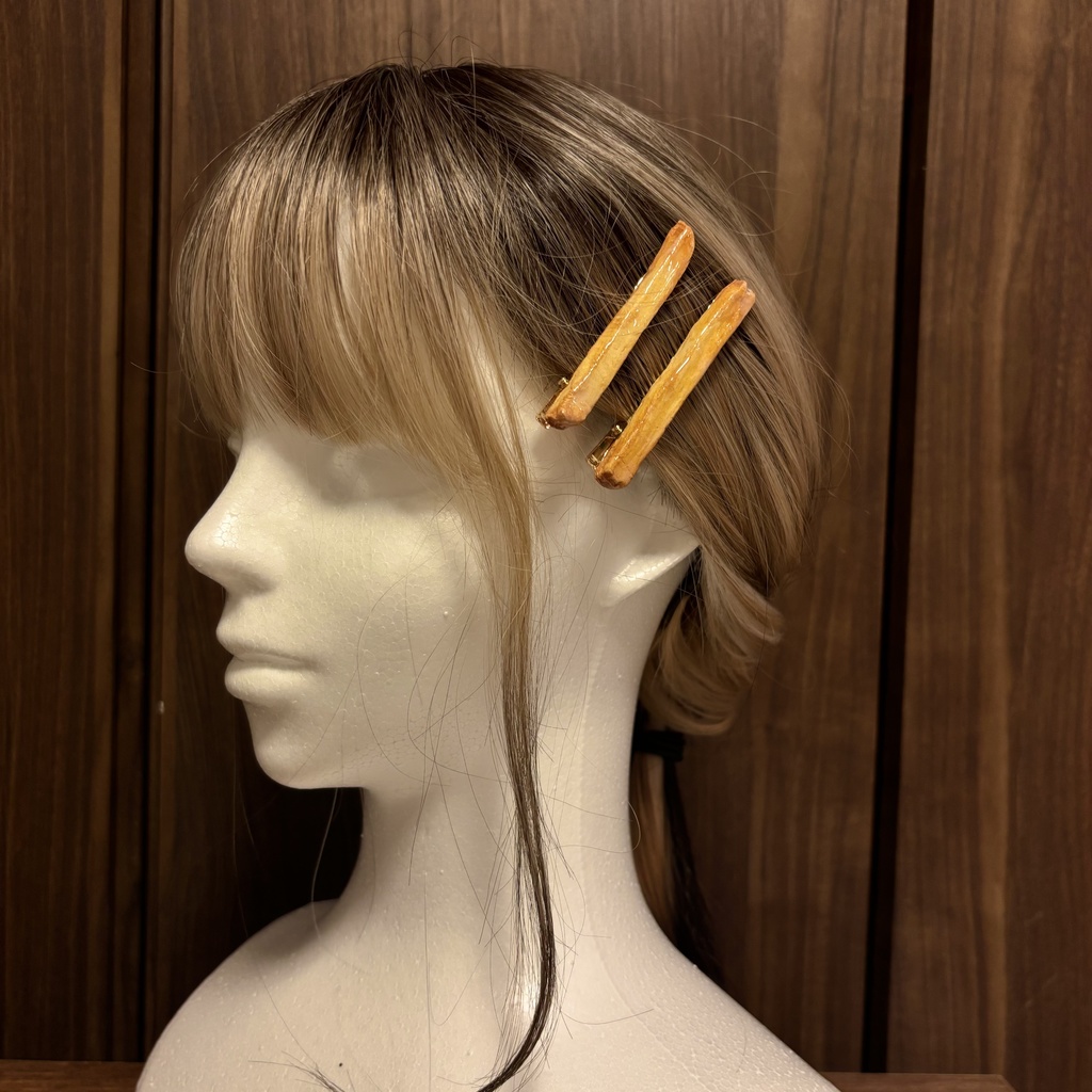 芋けんぴヘアクリップ2本セット