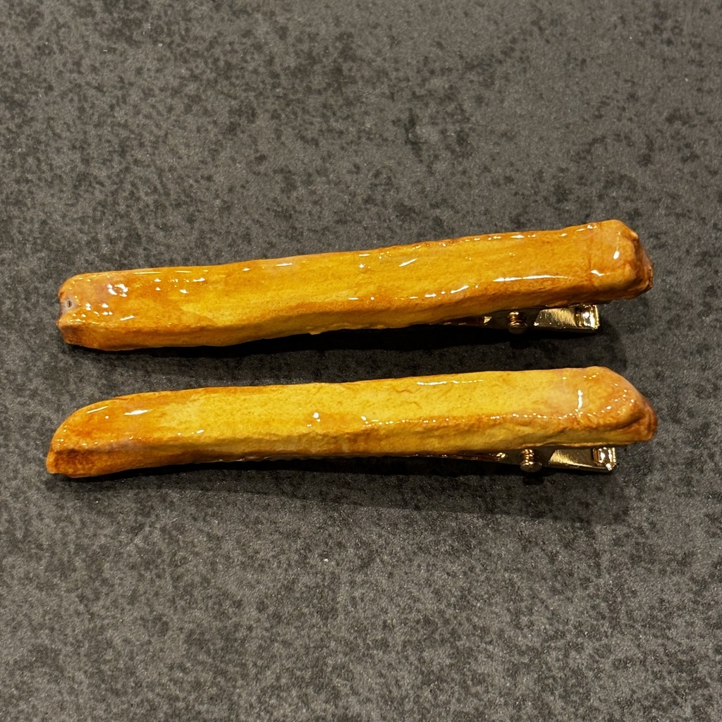 芋けんぴヘアクリップ2本セット