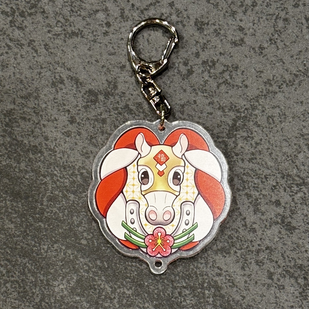 紅白馬のアクキーセット