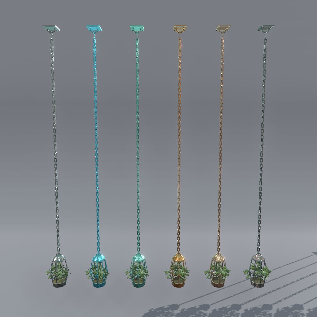 【VRChat想定】サイバー観葉植物(108点)