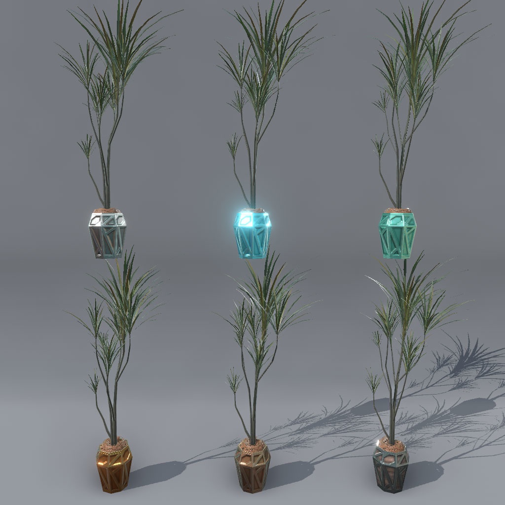 【VRChat想定】サイバー観葉植物(108点)