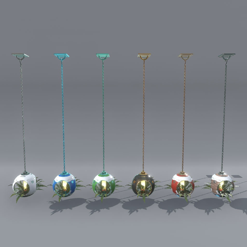 【VRChat想定】サイバー観葉植物(108点)