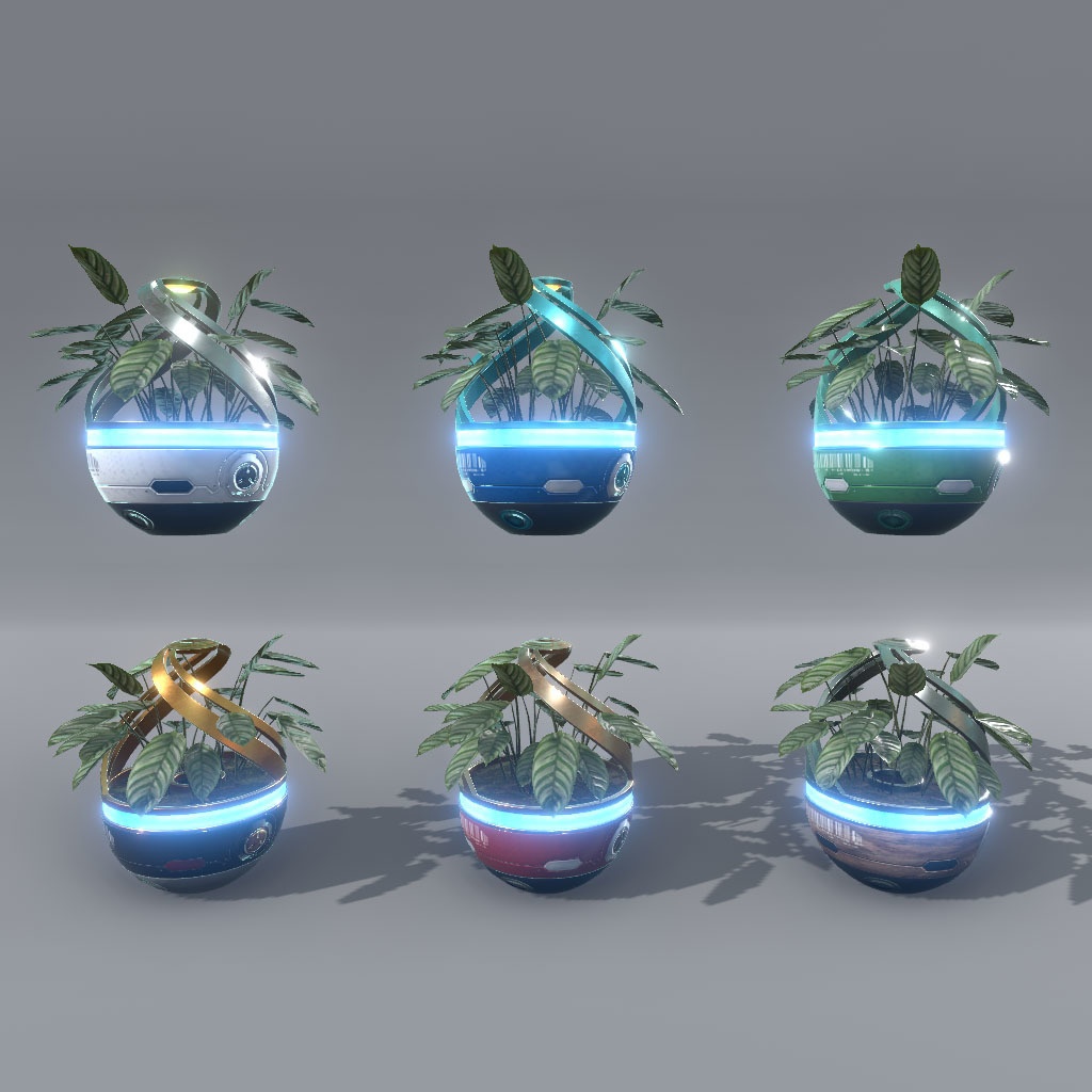 【VRChat想定】サイバー観葉植物(108点)