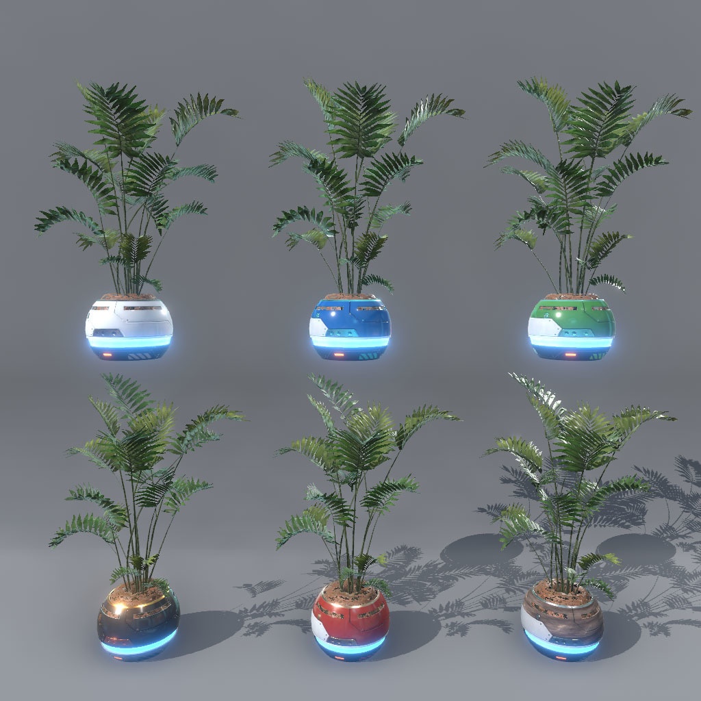 【VRChat想定】サイバー観葉植物(108点)