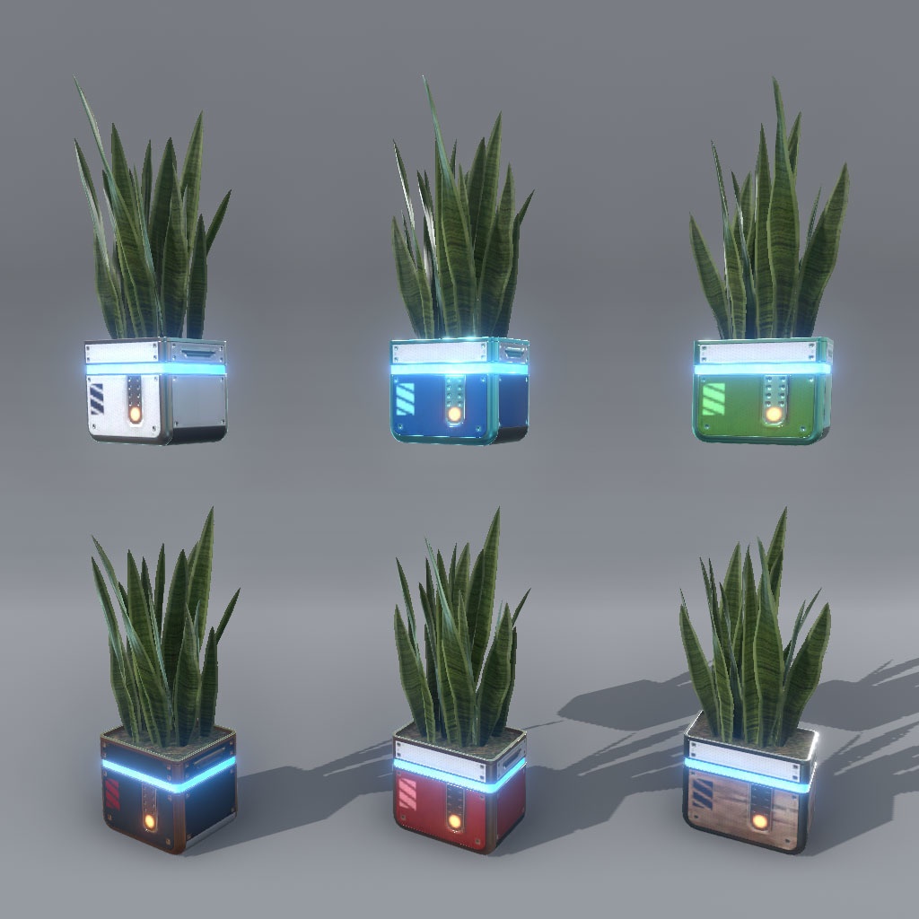 【VRChat想定】サイバー観葉植物(108点)