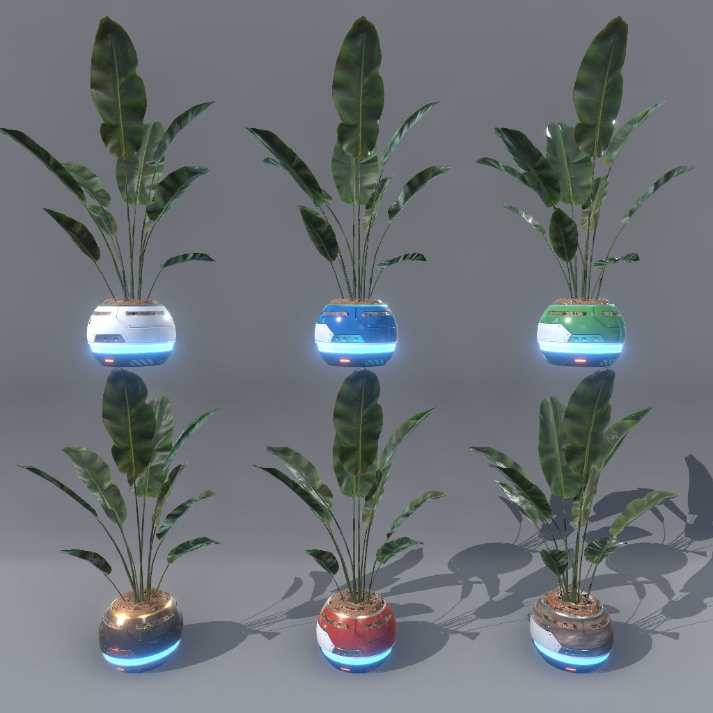 【VRChat想定】サイバー観葉植物(108点)