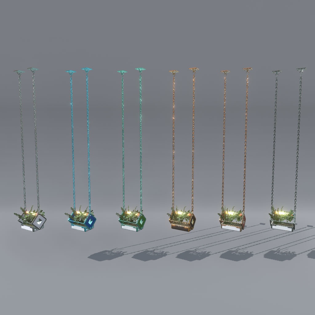 【VRChat想定】サイバー観葉植物(108点)