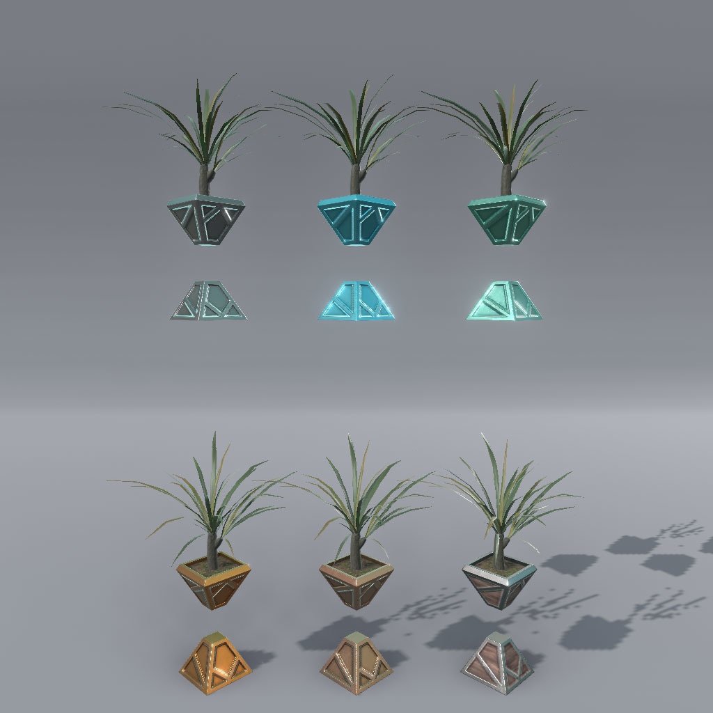 【VRChat想定】サイバー観葉植物(108点)