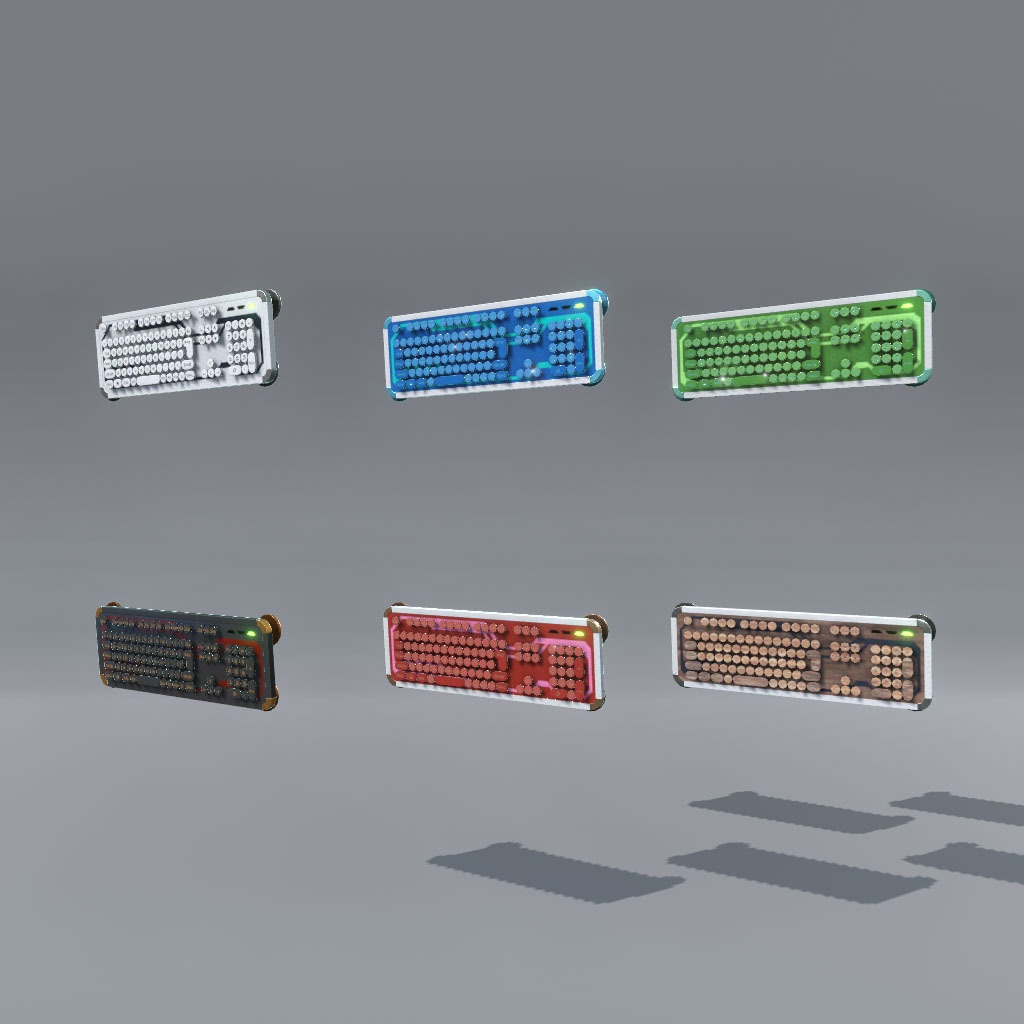 【VRChat想定】サイバーデスク&サイバーガジェット(42点&84点)