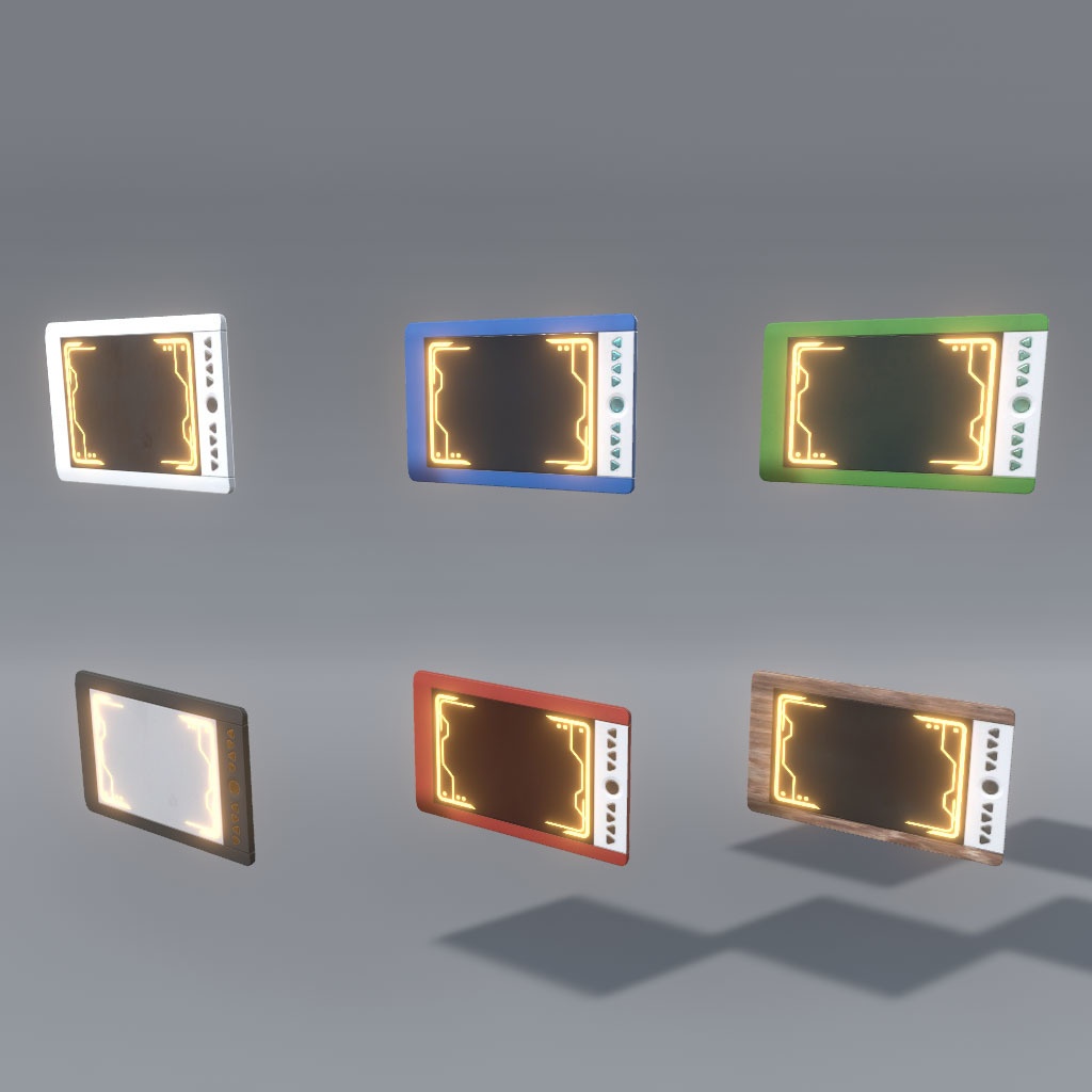 【VRChat想定】サイバーデスク&サイバーガジェット(42点&84点)