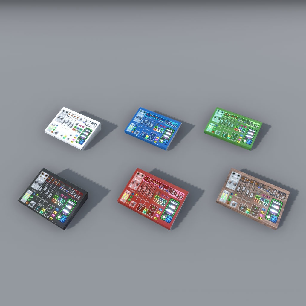 【VRChat想定】サイバーデスク&サイバーガジェット(42点&84点)