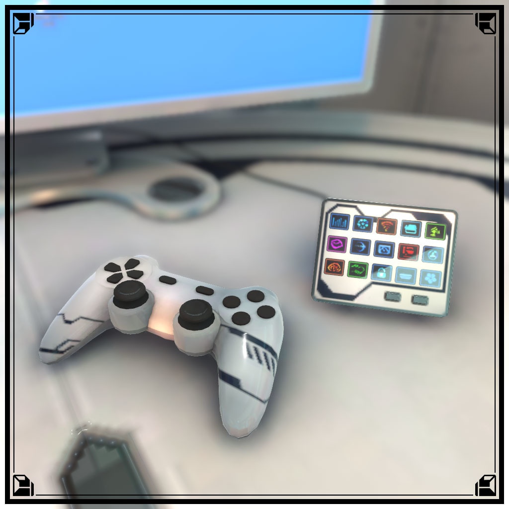 【VRChat想定】サイバーデスク&サイバーガジェット(42点&84点)