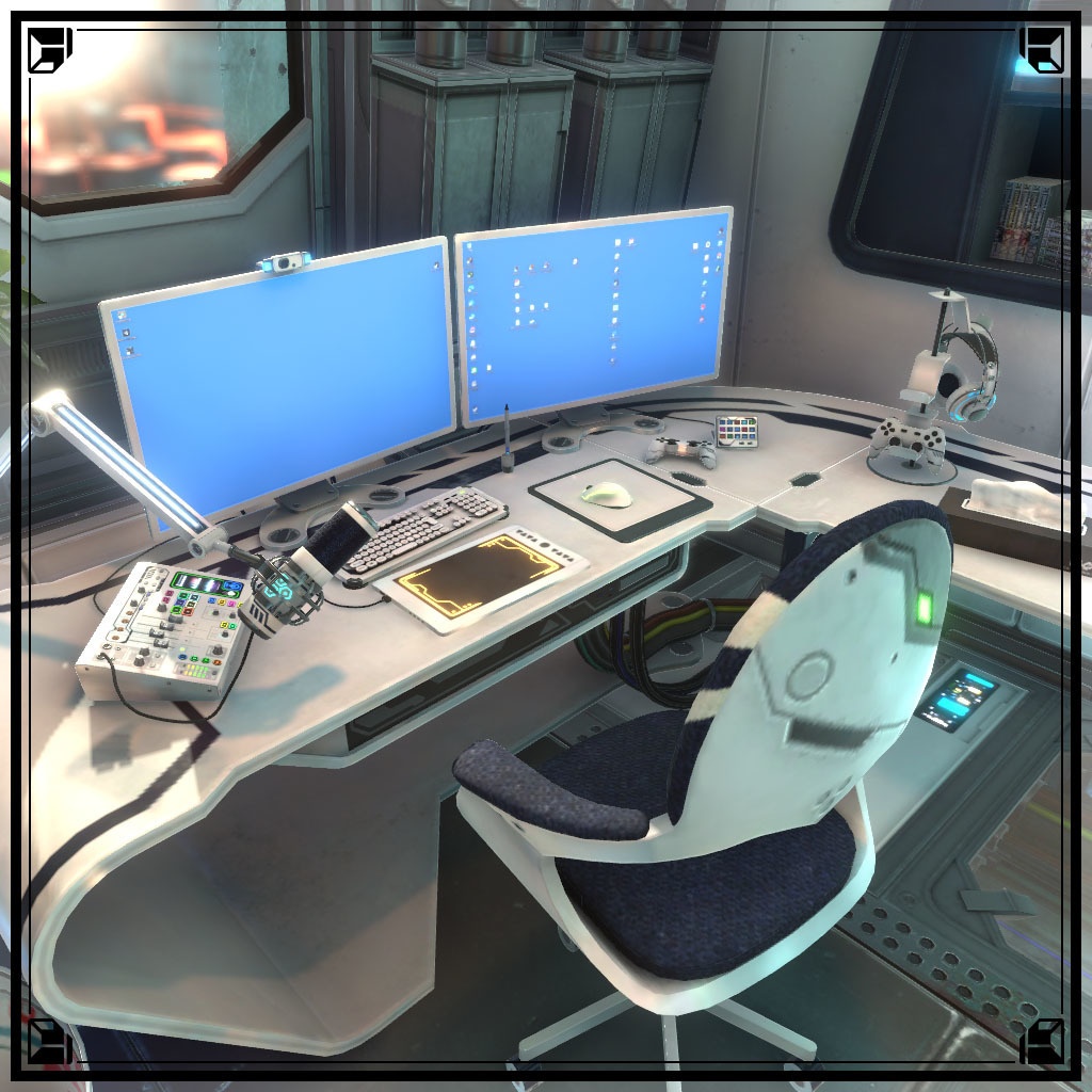 【VRChat想定】サイバーデスク&サイバーガジェット(42点&84点)