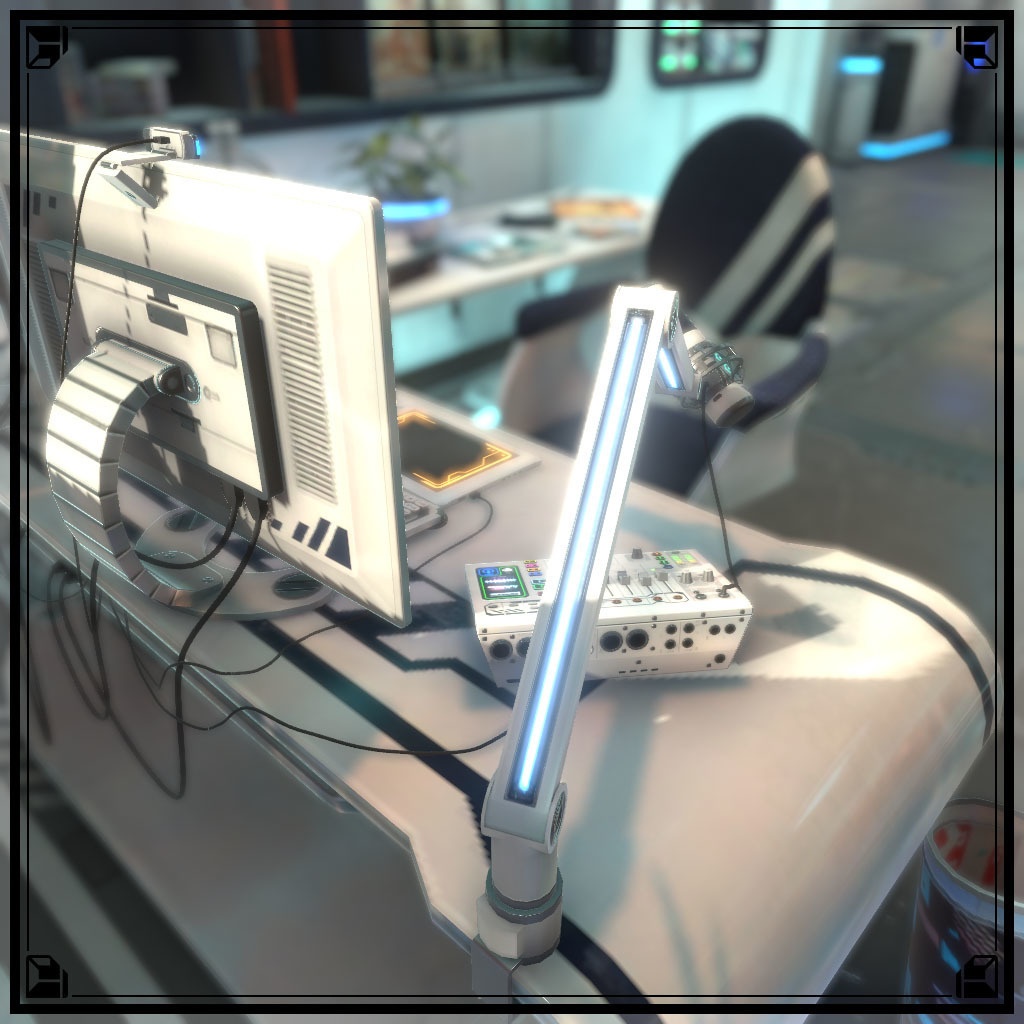 【VRChat想定】サイバーデスク&サイバーガジェット(42点&84点)