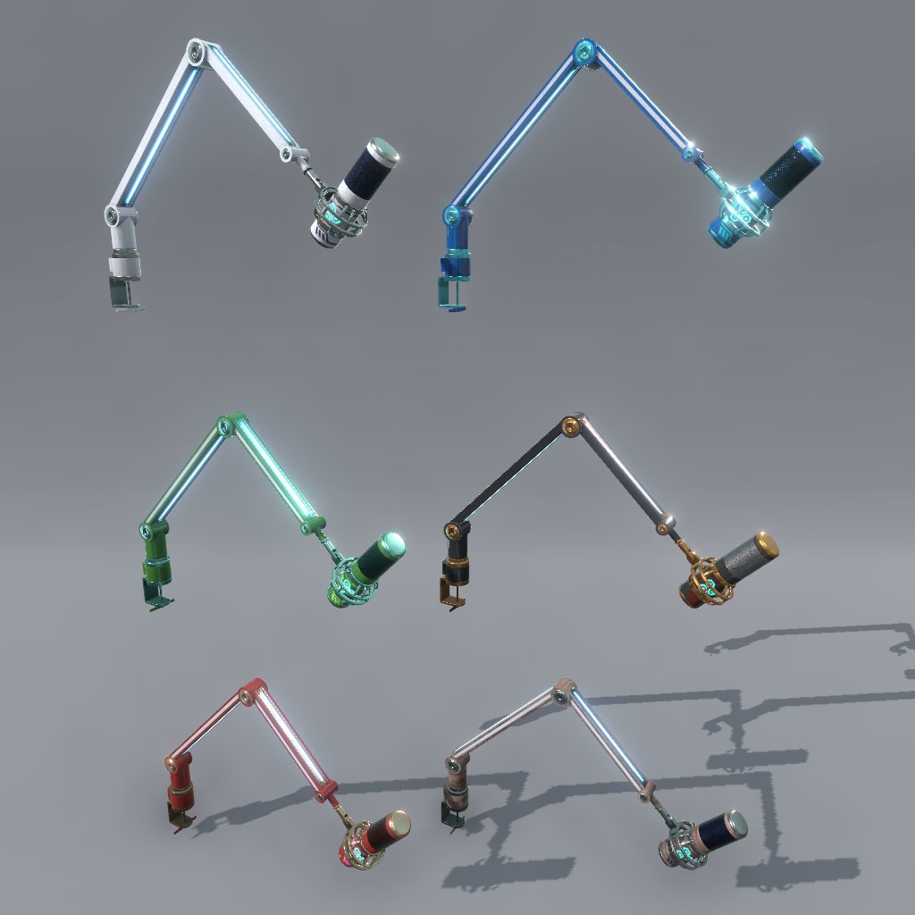 【VRChat想定】サイバーデスク&サイバーガジェット(42点&84点)