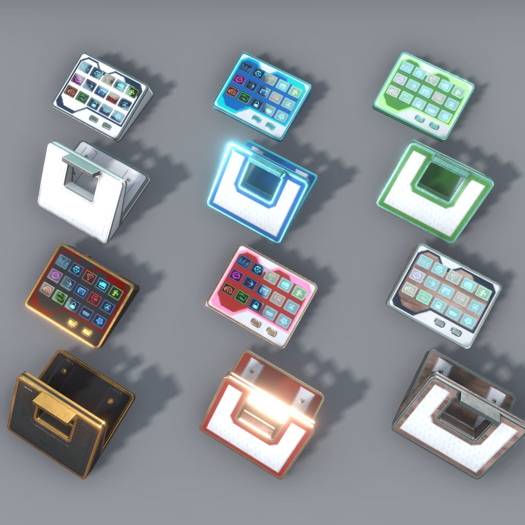 【VRChat想定】サイバーデスク&サイバーガジェット(42点&84点)