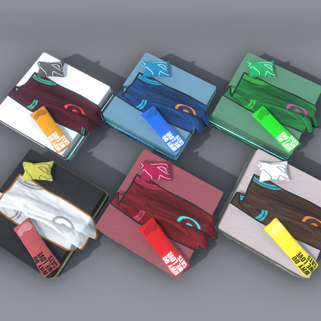 【VRChat想定】サイバーベッド(54点)