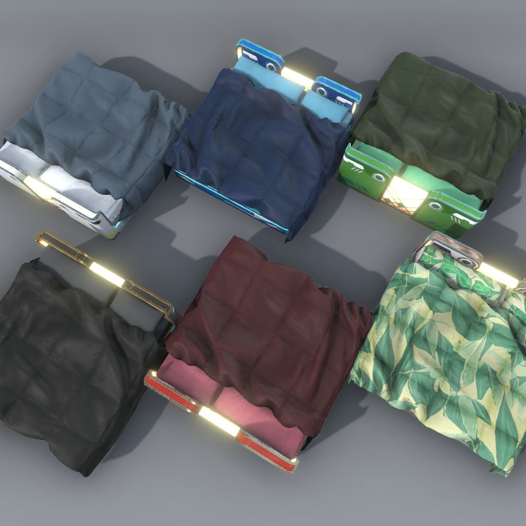 【VRChat想定】サイバーベッド(54点)