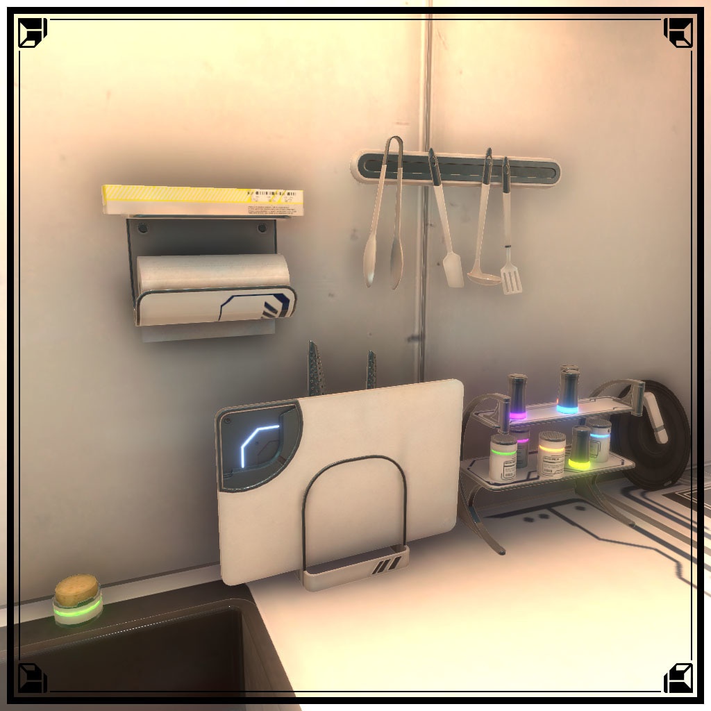 【VRChat】サイバーキッチン&サイバー調理器具(42点&282点)