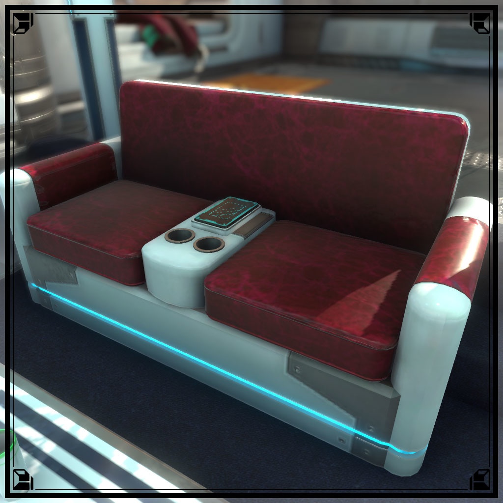 【VRChat想定】サイバーソファ(18点)