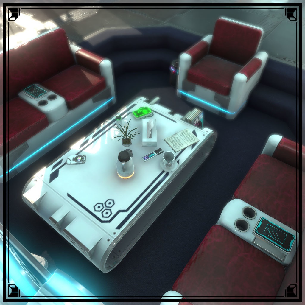 【VRChat想定】サイバーソファ(18点)