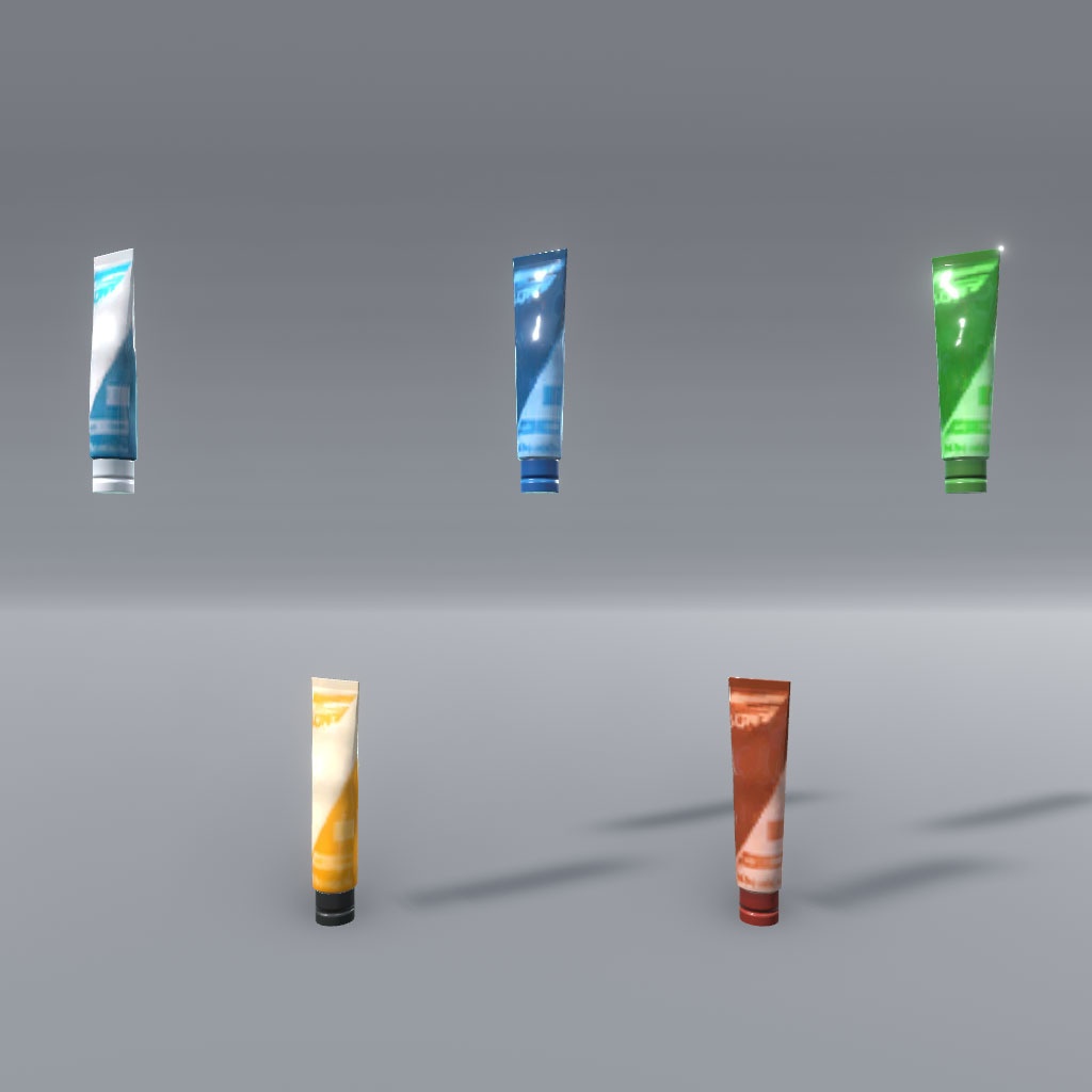 【VRChat想定】サイバー洗面台&サイバーバスアメニティ(24点&95点)