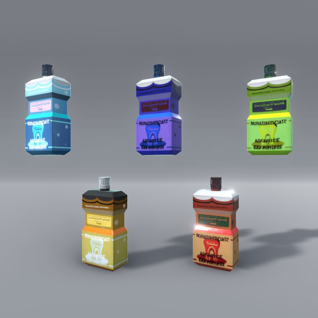 【VRChat想定】サイバー洗面台&サイバーバスアメニティ(24点&95点)