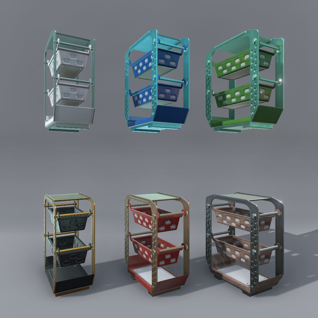 【VRChat想定】サイバー洗面台&サイバーバスアメニティ(24点&95点)