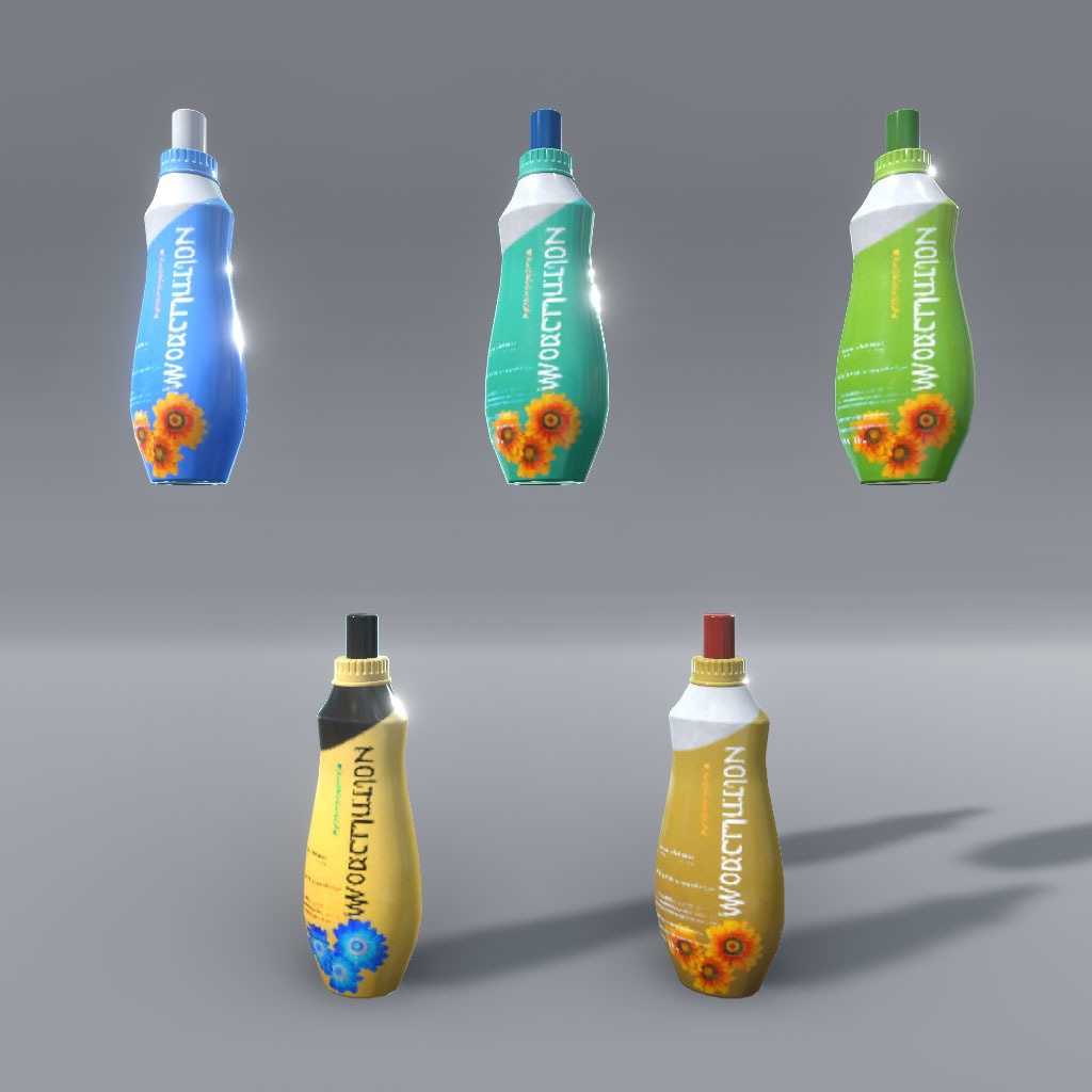 【VRChat想定】サイバー洗面台&サイバーバスアメニティ(24点&95点)