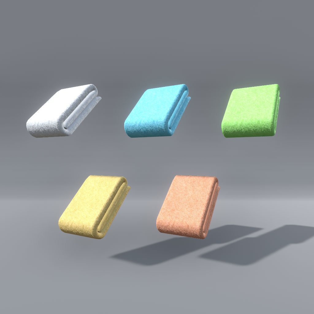 【VRChat想定】サイバー洗面台&サイバーバスアメニティ(24点&95点)