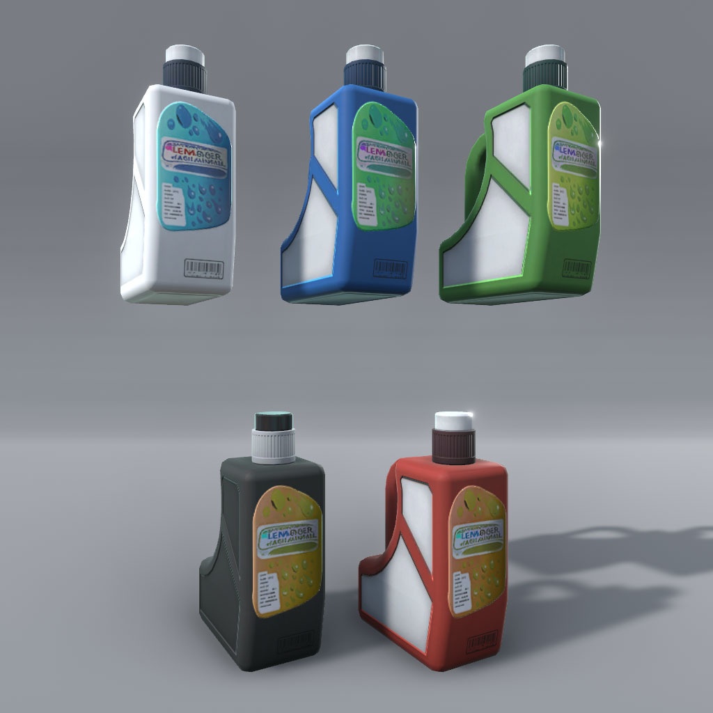 【VRChat想定】サイバー洗面台&サイバーバスアメニティ(24点&95点)