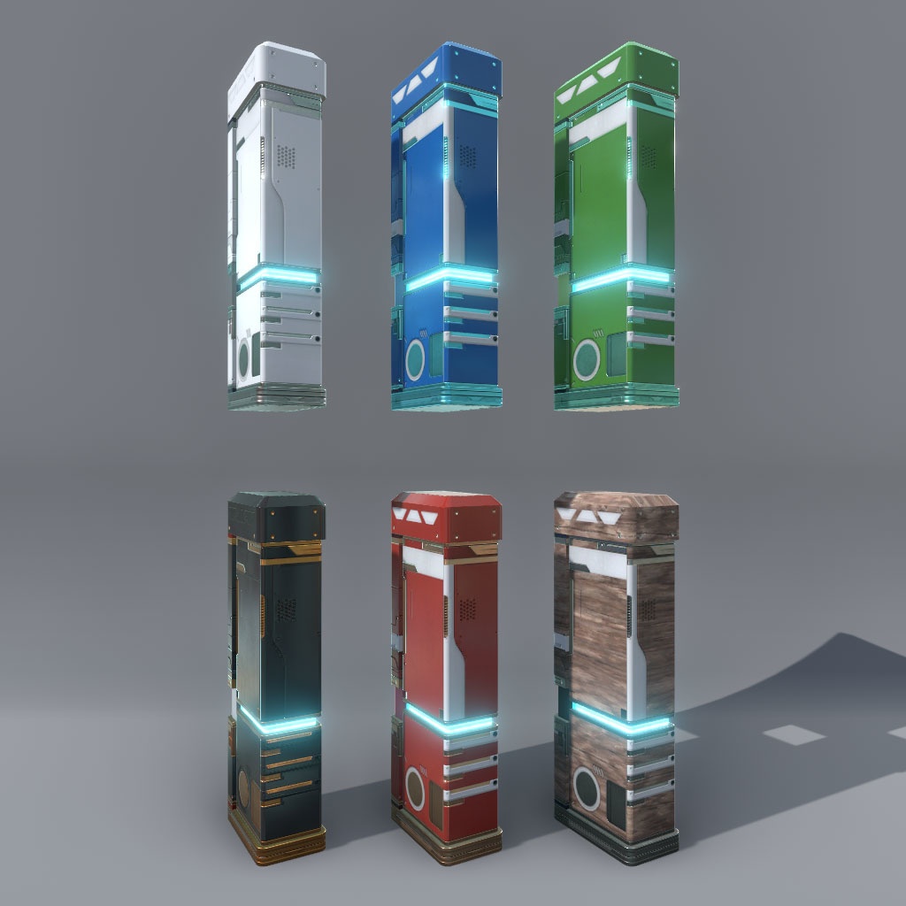 【VRChat想定】サイバー洗面台&サイバーバスアメニティ(24点&95点)