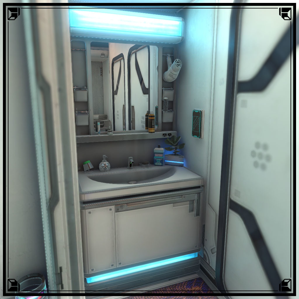 【VRChat想定】サイバー洗面台&サイバーバスアメニティ(24点&95点)