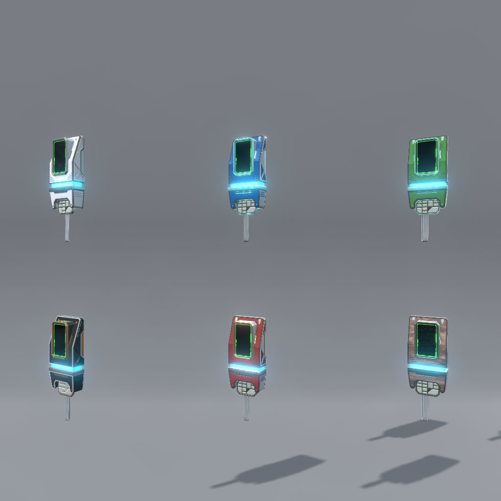 【VRChat想定】サイバー玄関小物(24点)