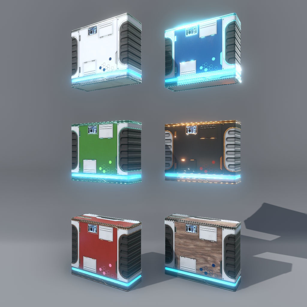 【VRChat想定】サイバー玄関小物(24点)