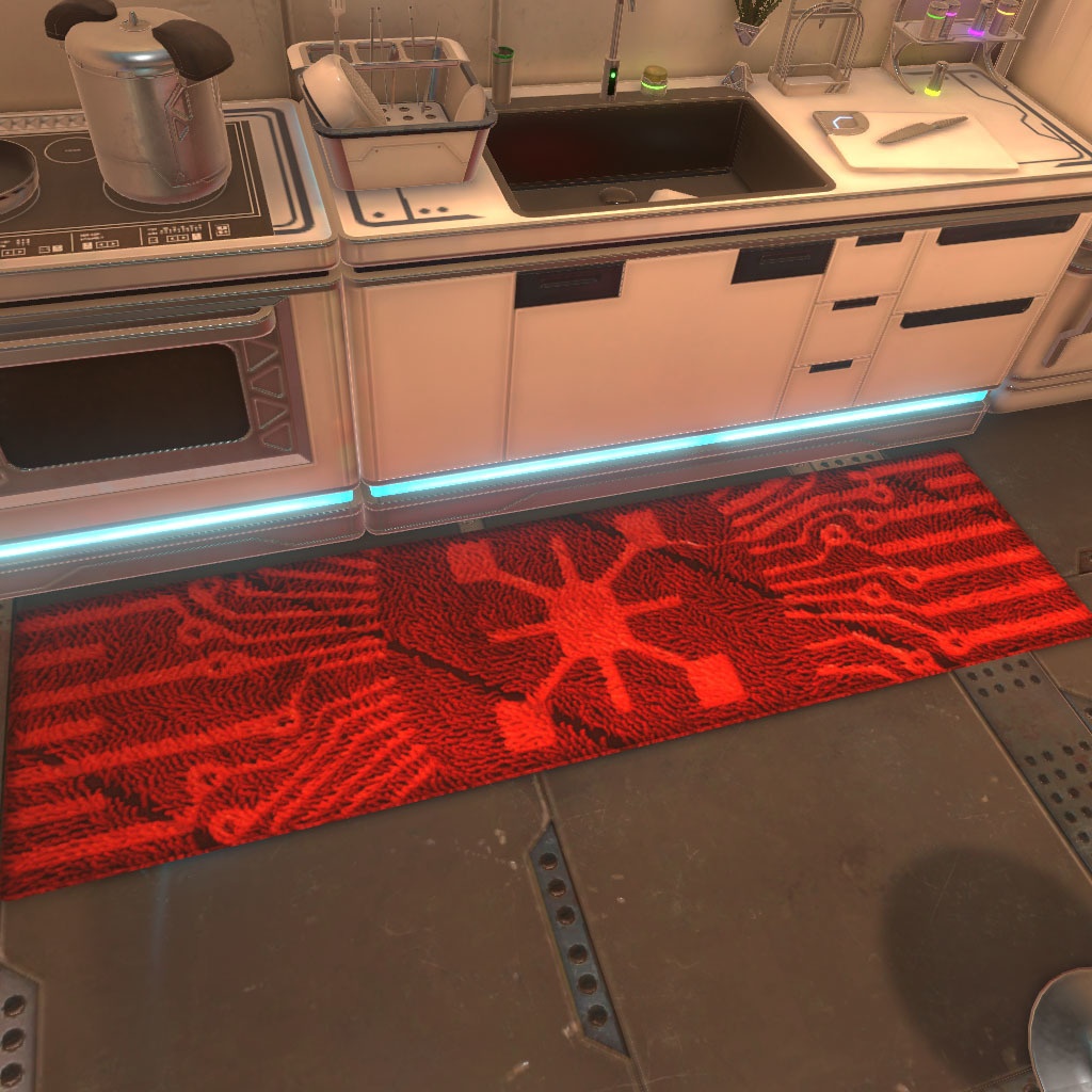 【VRChat想定】サイバーカーペット(5点)