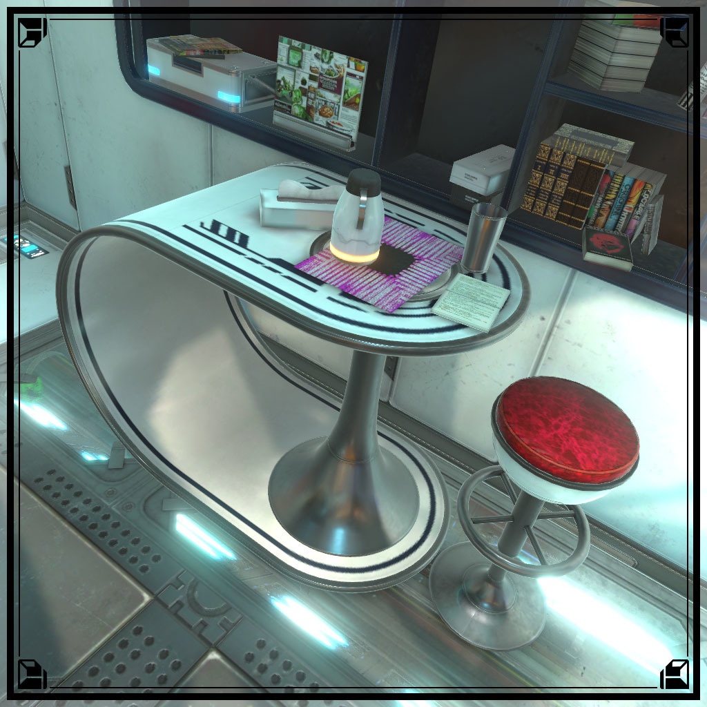 【VRChat想定】サイバーダイニングテーブル(18点)