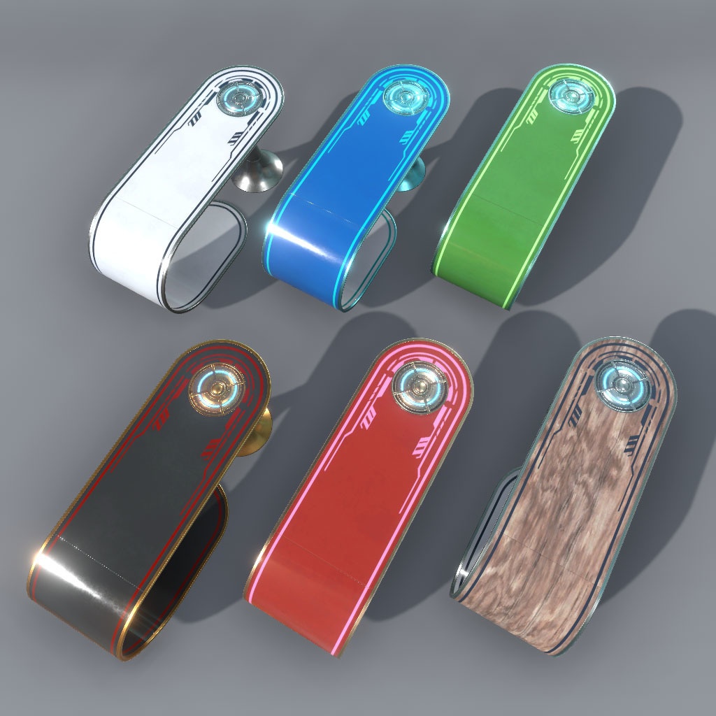 【VRChat想定】サイバーダイニングテーブル(18点)