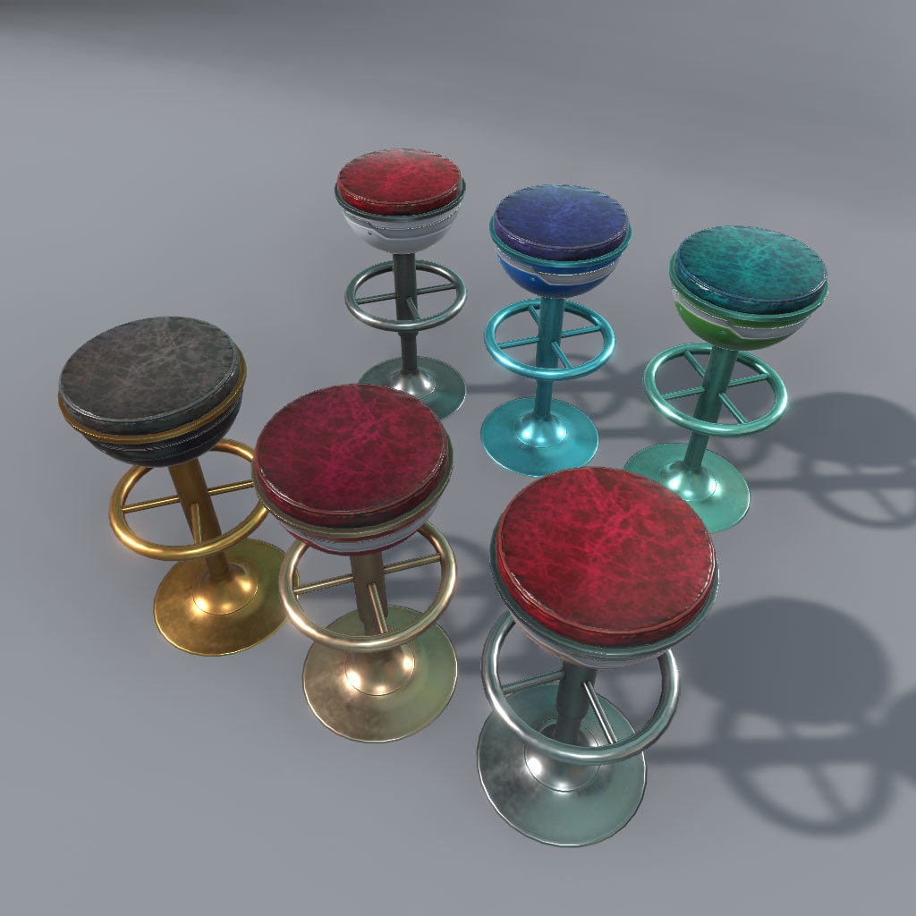 【VRChat想定】サイバーダイニングテーブル(18点)