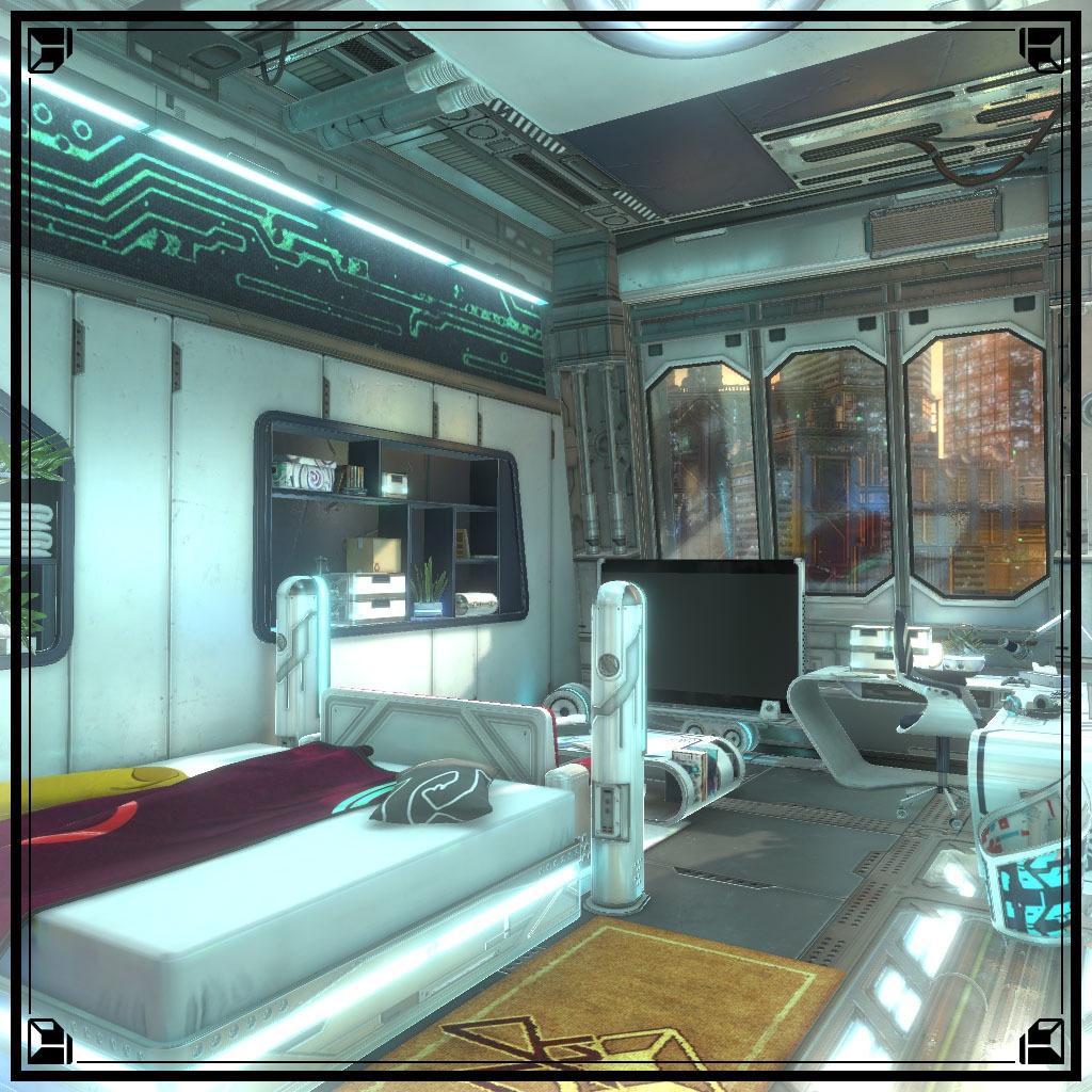 【VRCワールド】サイバーアパートメント Lサイズ(家具フルセット933点)