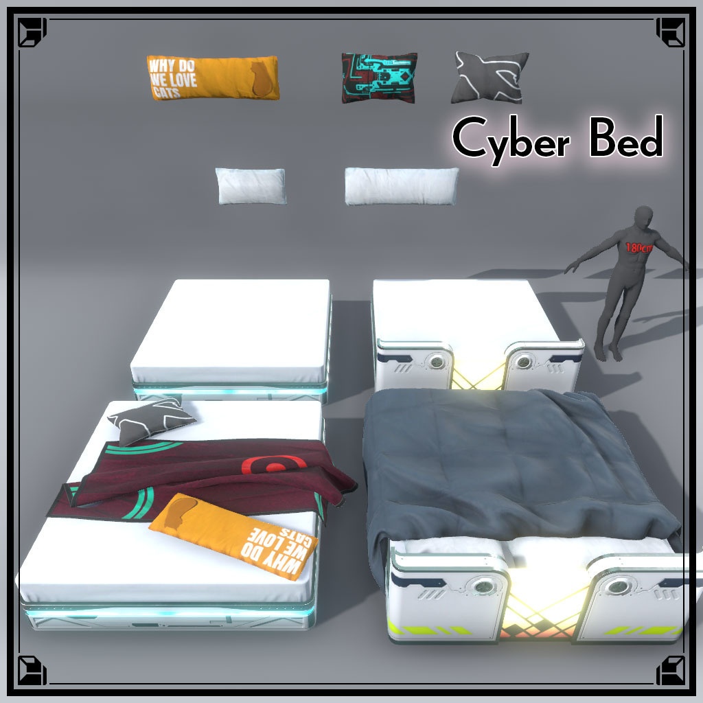 【VRCワールド】サイバーアパートメント Lサイズ(家具フルセット933点)