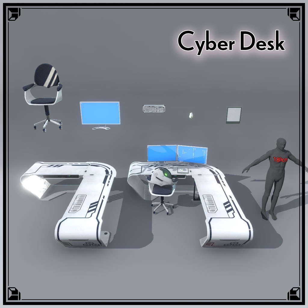 【VRCワールド】サイバーアパートメント Lサイズ(家具フルセット933点)