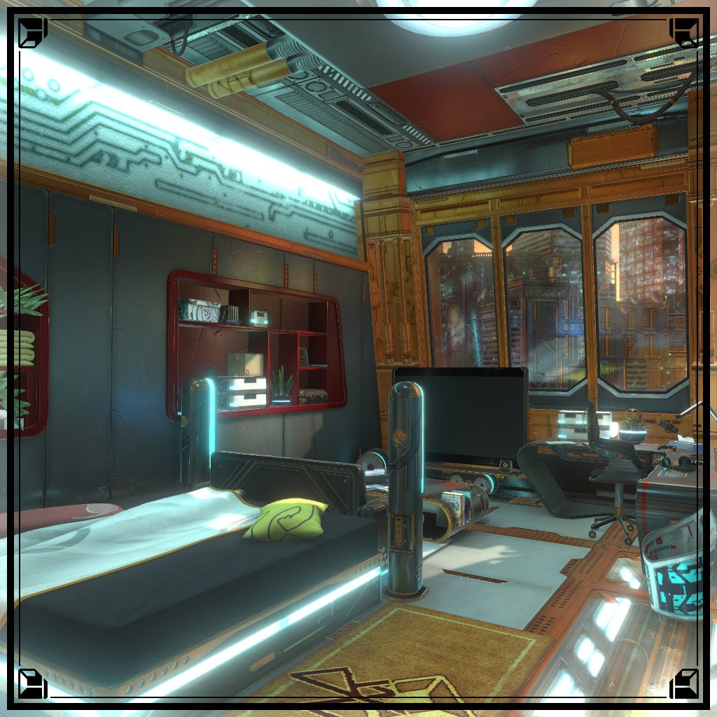 【VRCワールド】サイバーアパートメント Lサイズ(家具フルセット933点)